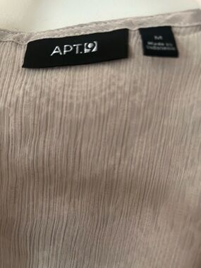 Apt. 9 Light Blush Textured Pleated Blouse